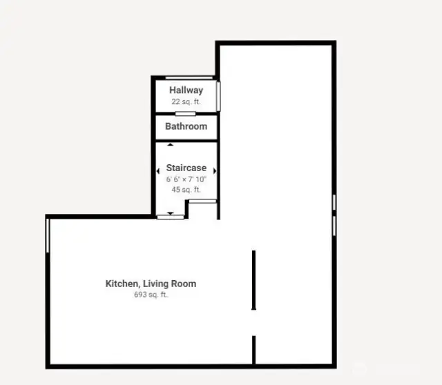 Lower Floor Plan - 2 car attached garage not showing in floor plan