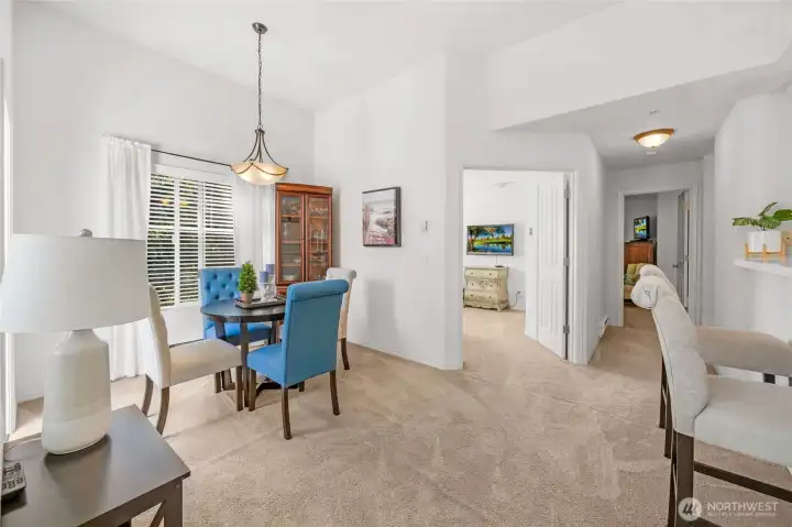 spacious dining area