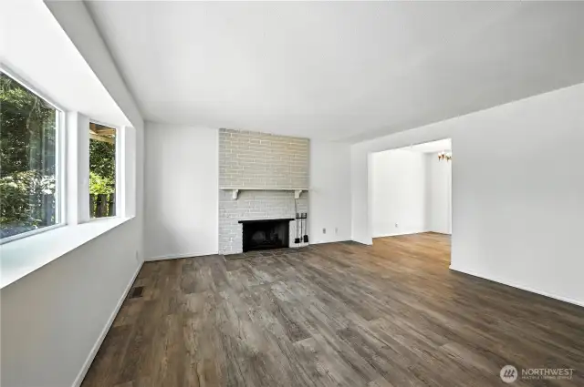 Living room off entry is bright and full of light!