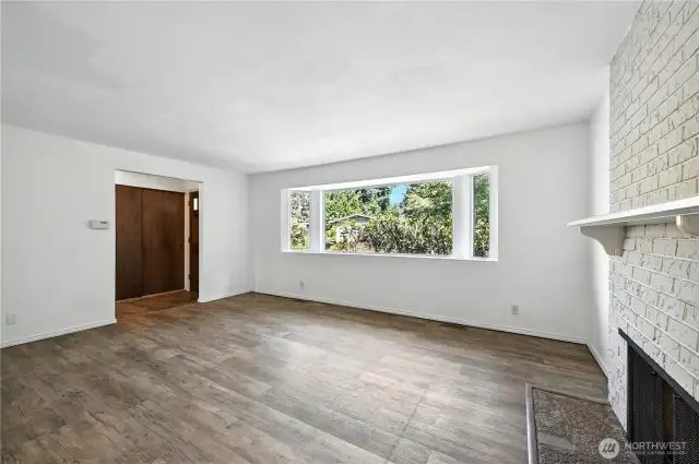 Living room off entry is bright and full of light!