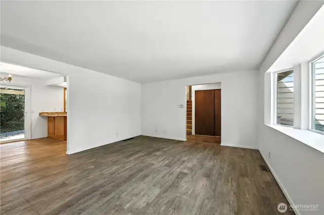Living room off entry is bright and full of light!