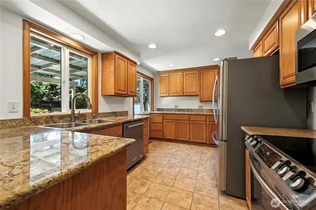 Updated kitchen with plenty of storage space!