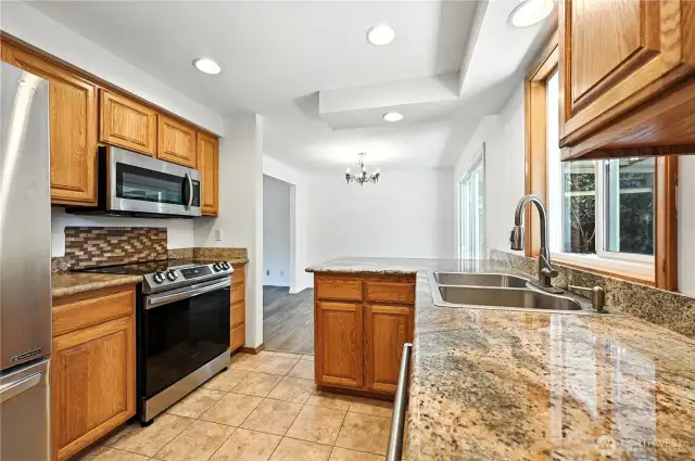 Updated kitchen with plenty of storage space!