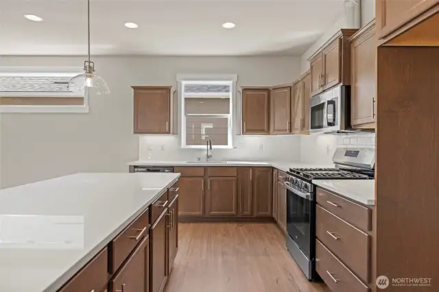 There's even a window over the sink in the kitchen.