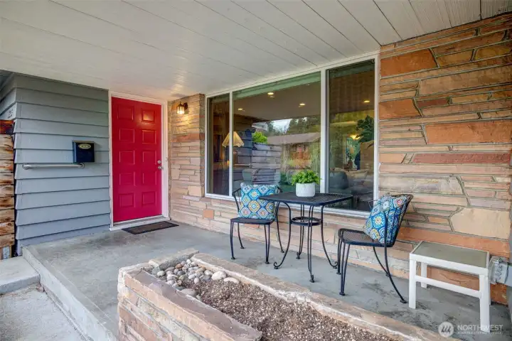 Covered porch to welcome your nieghbors.