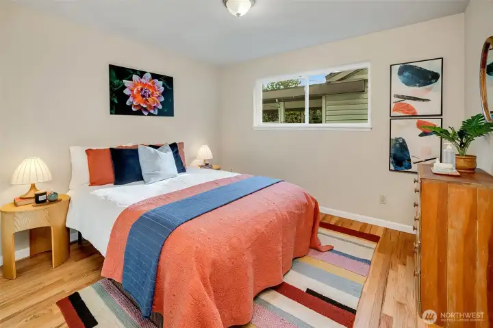 Second bedroom, large enough for queen sized bed.