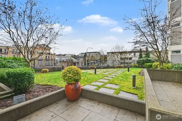 Community outdoor space on P2 "Stan's Lawn" on 2nd level