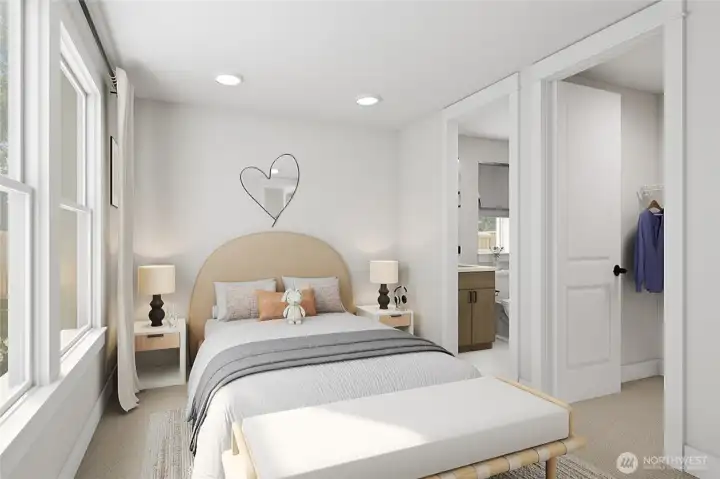 Secondary bedroom:  For marketing purposes only. Colors and features may vary