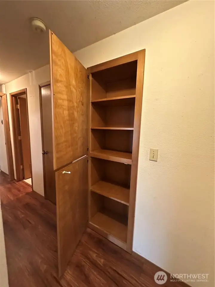 Hall way linen closet