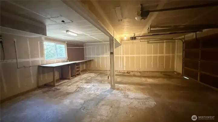 Deep double garage with storage and or convert for additional living spaces