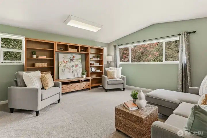 This is a great space to relax.  New carpet.