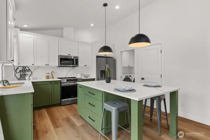 2 year old appliances throughout (Bosch, Frigidaire, whirlpool) + an induction stove.