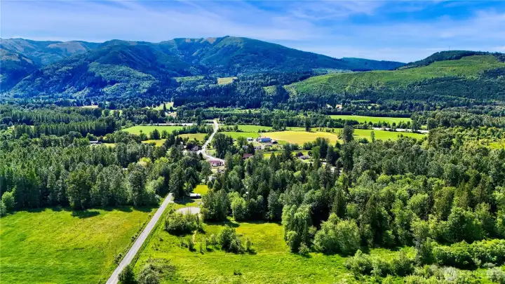 Views West over the property
