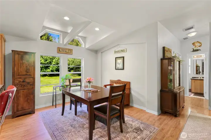 Bright dining room