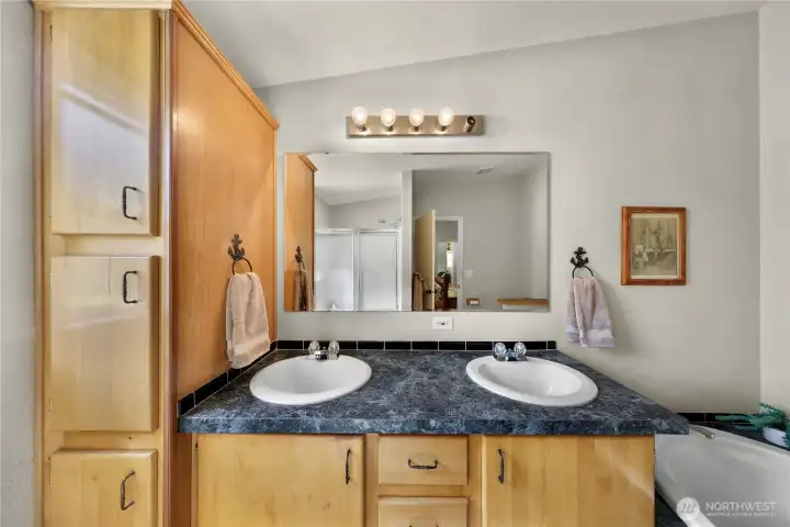 Right off your master bedroom