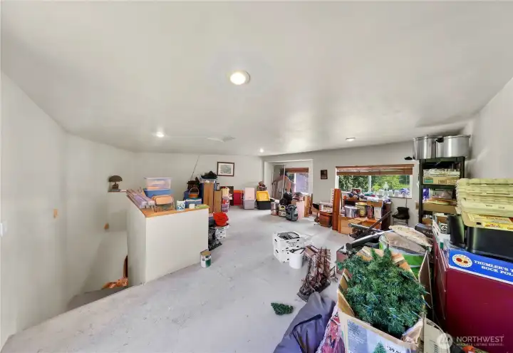 Rec room above the garage/shop...plenty of room to play
