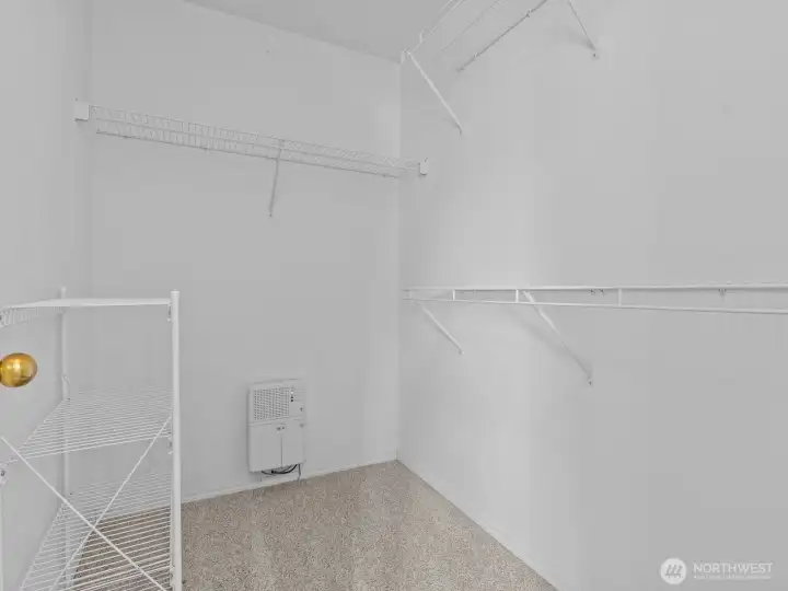 Roomy closet for the finest wardrobe. Roomy closet for the finest wardrobe.