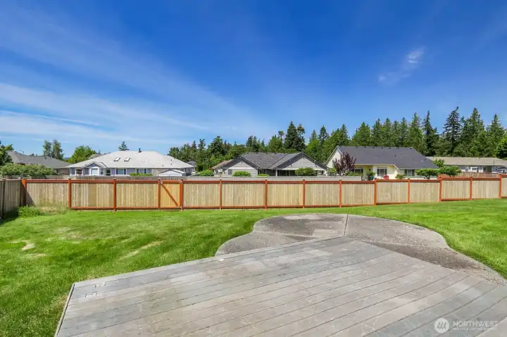 Fully Fenced Backyard with Peek-a-Boo View of the Bay-Fully Fenced Backyard