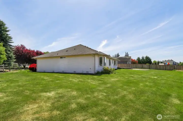 View of the Side of the House & Yard