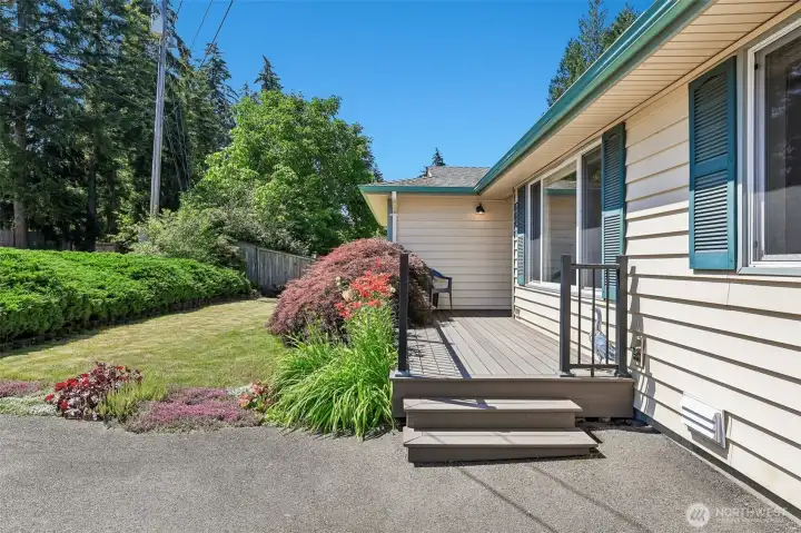 Front porch and yard