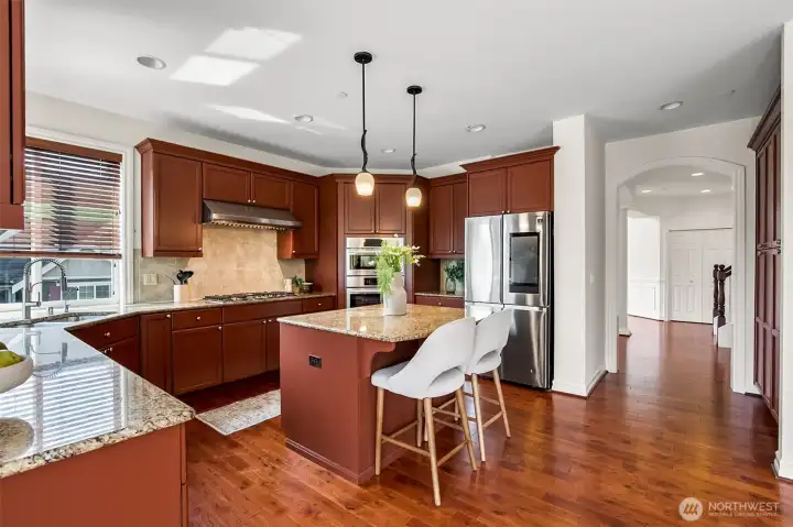 Spacious kitchen with island Spacious kitchen with island