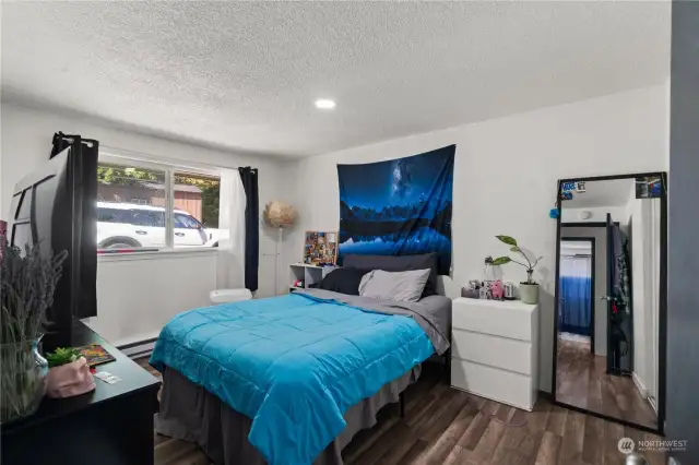 First bedroom in unit F