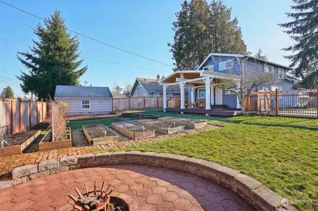 View of your large yard from the firepit