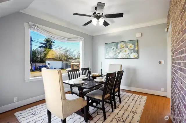 Dining room with lots of natural light