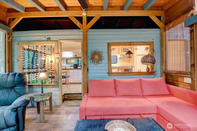 Covered porch for outdoor living