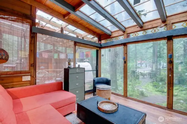 Enclosed and perfect for relaxing while being in nature