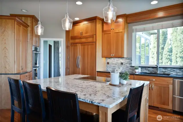 Sub Zero Fridge, Walk in Pantry- Doorway to Formal Dining Room.