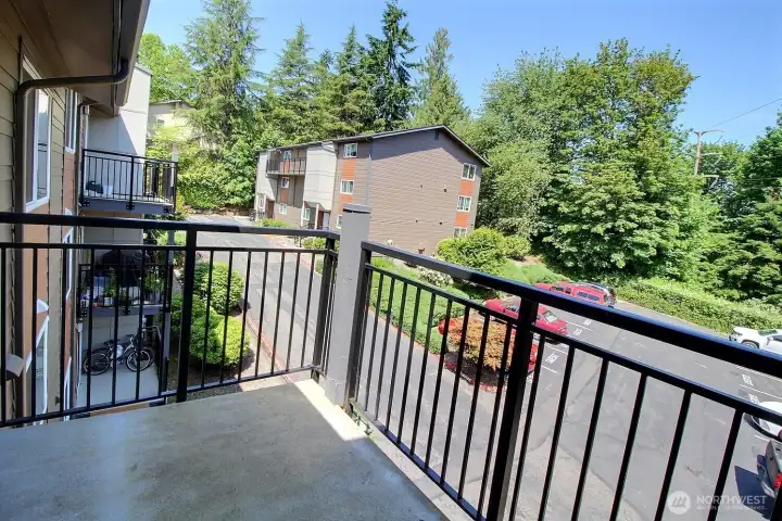 Deck overlooking the back of the complex.