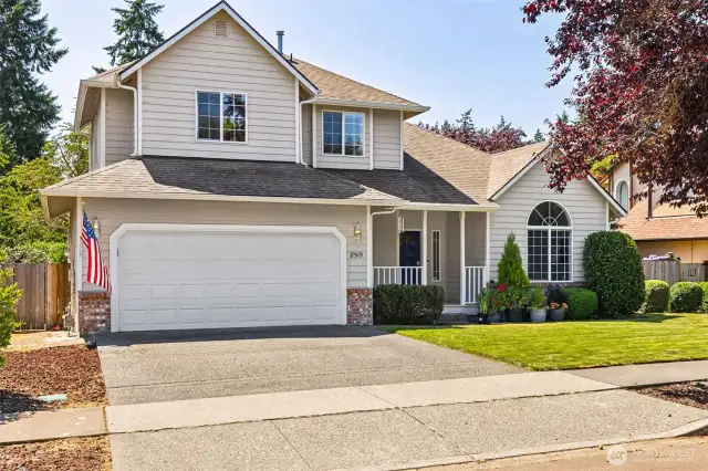 Landscaped front and backyard.