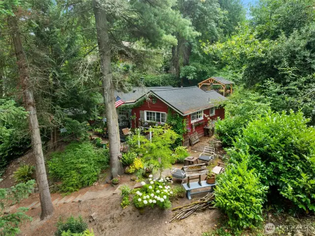 Perched high above the road, you'll find peace and tranquility.