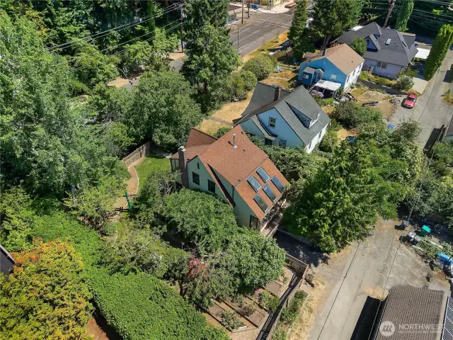 So much greenery makes this home private and quiet.