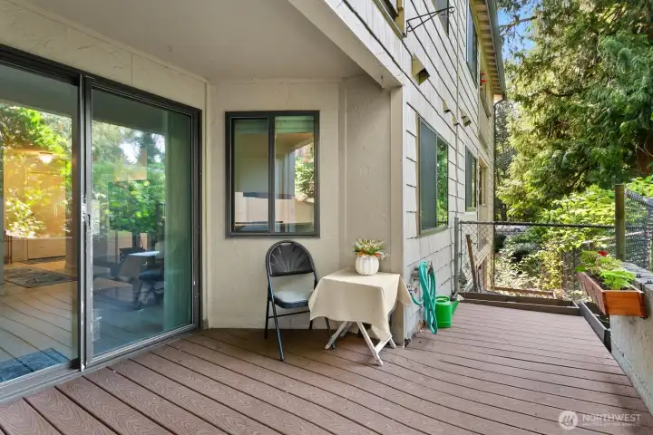 Room to grow, with planting containers off the patio ready for your imagination.