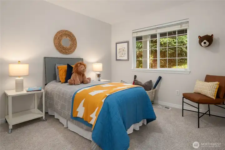 The third bedroom on the main floor is equally large with a nice sized closet.