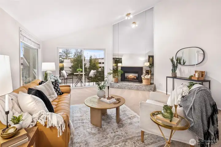 Welcome home to vaulted ceilings and a spacious living room!