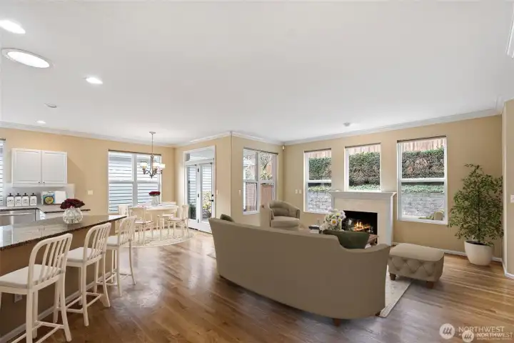 Open floor plan with plenty of natural light.