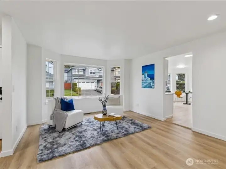 Large, open Family room with excellent natural light.