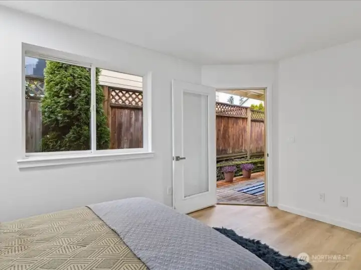 Deck off primary bedroom.