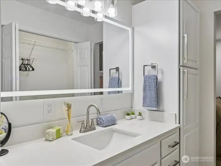 New designer Hotel backlight mirror and accessories.