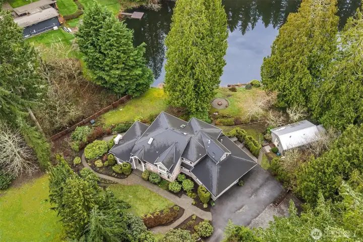 The property has a large 33,923 sq ft lot with RV / Boat Parking Spot & Plenty of guest parking. Also has an  attached 3 car garage w/ work shop and lots of storage space!