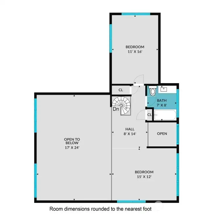 Upstairs floor plan