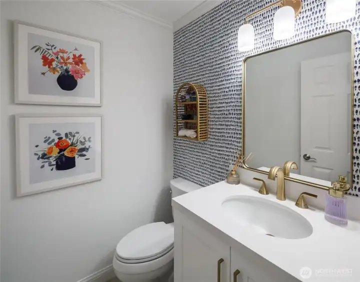 Updated main floor powder room.