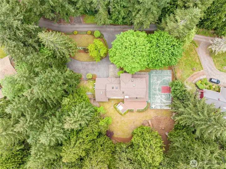 Great aerial view of the home...