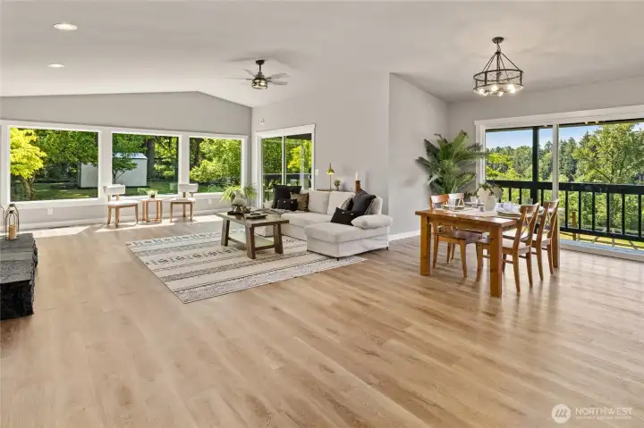 Dining and great room view!