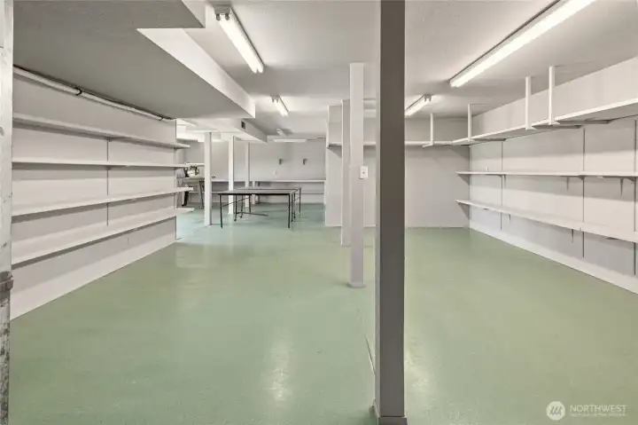 Bonus/Flex Room.   Lots of shelving for storage, could be toy room, hobby room, game room or use your imagination.
