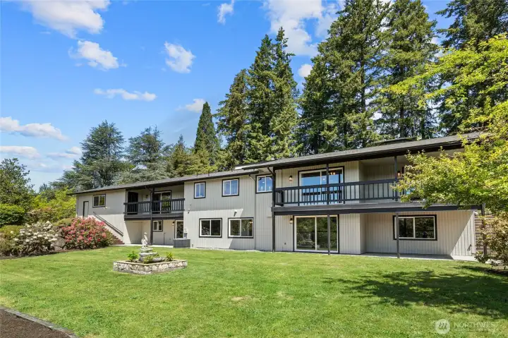 Back view of home