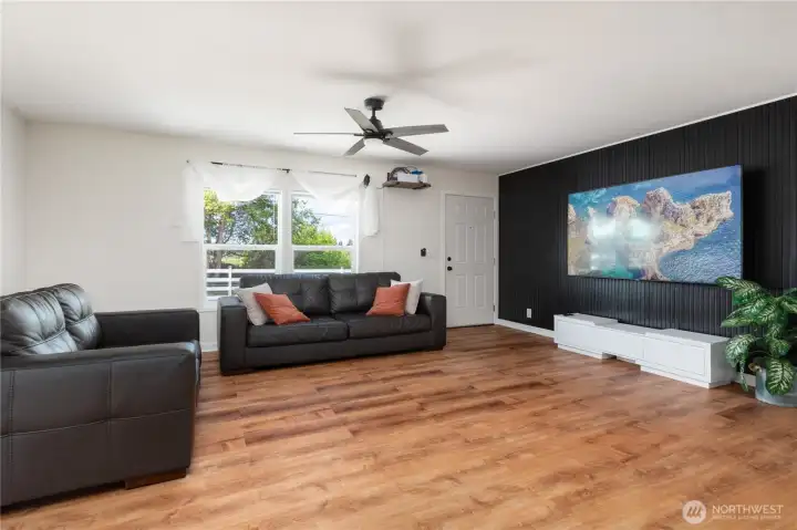 Nice open Living room. Large TV included Nice open Living room. Large TV included